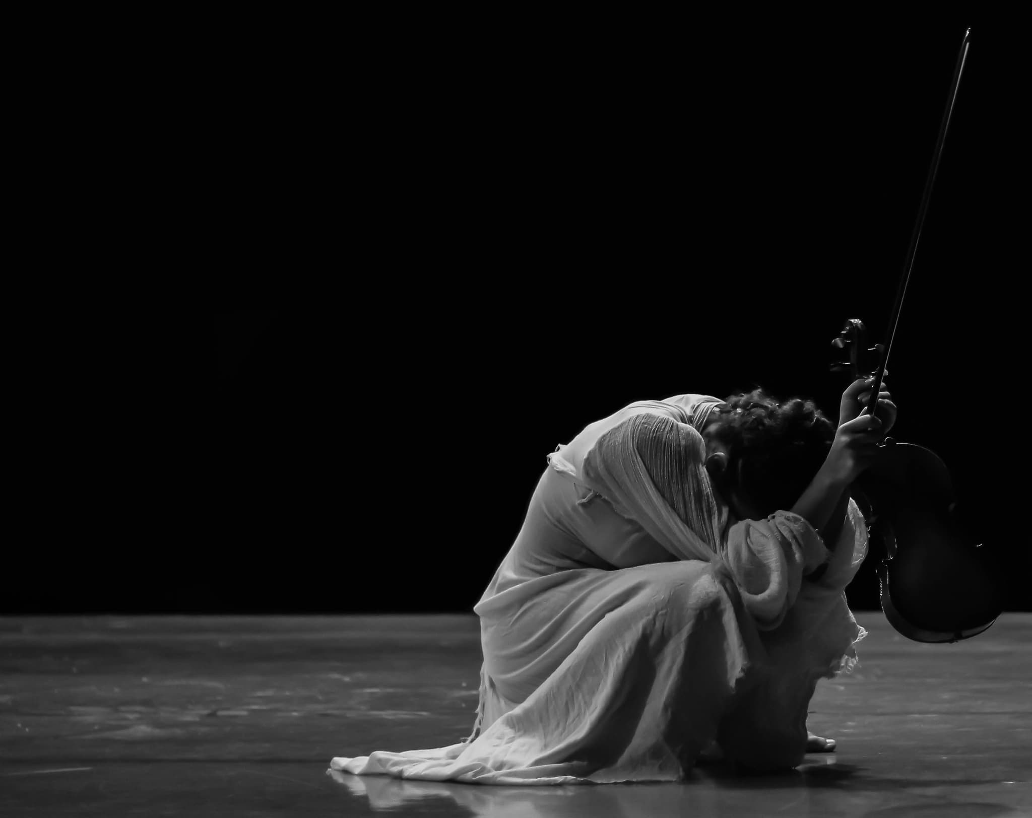 Motion blur of a spinning flamenco dress