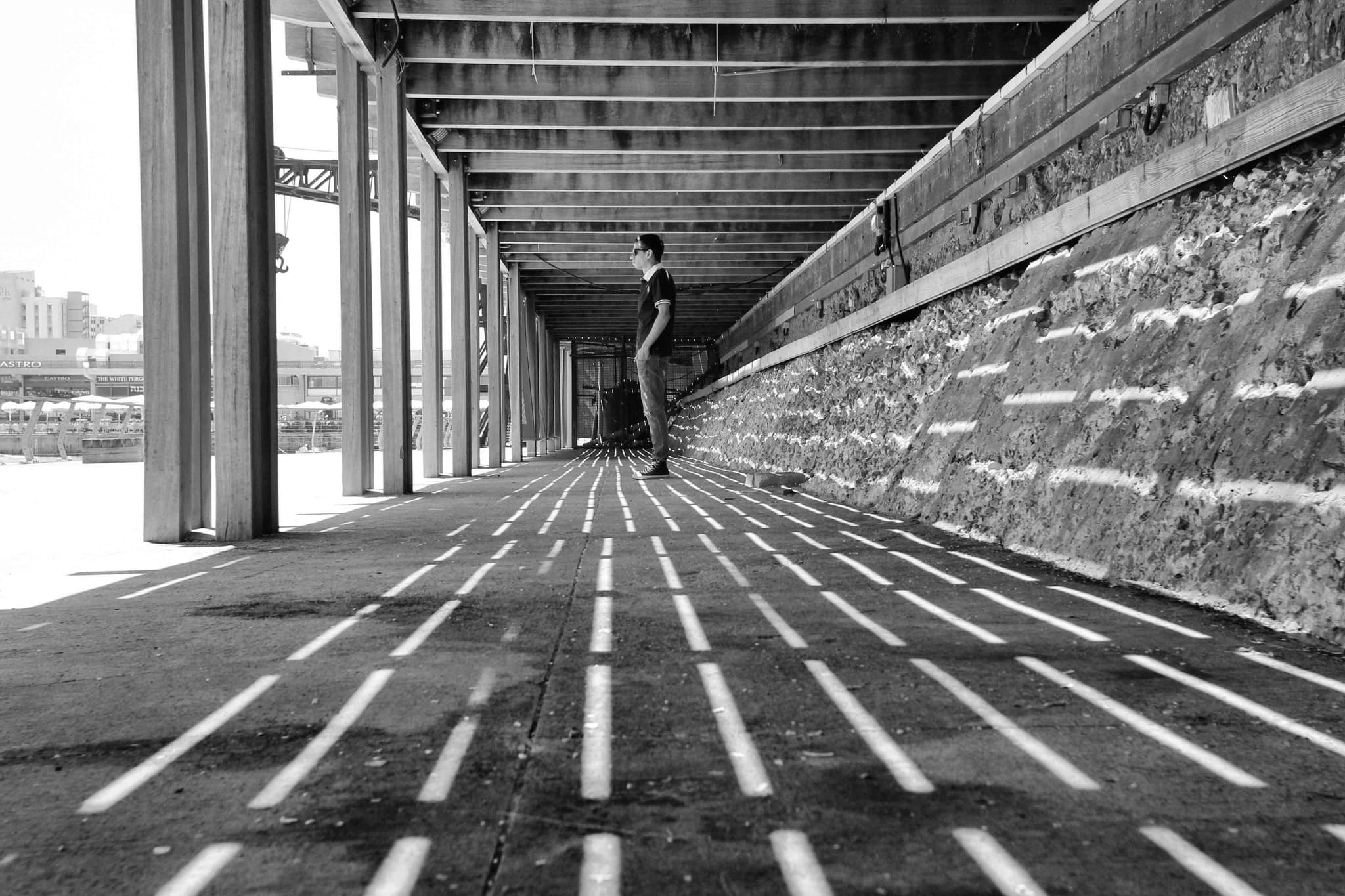 Silhouette against golden backlight
