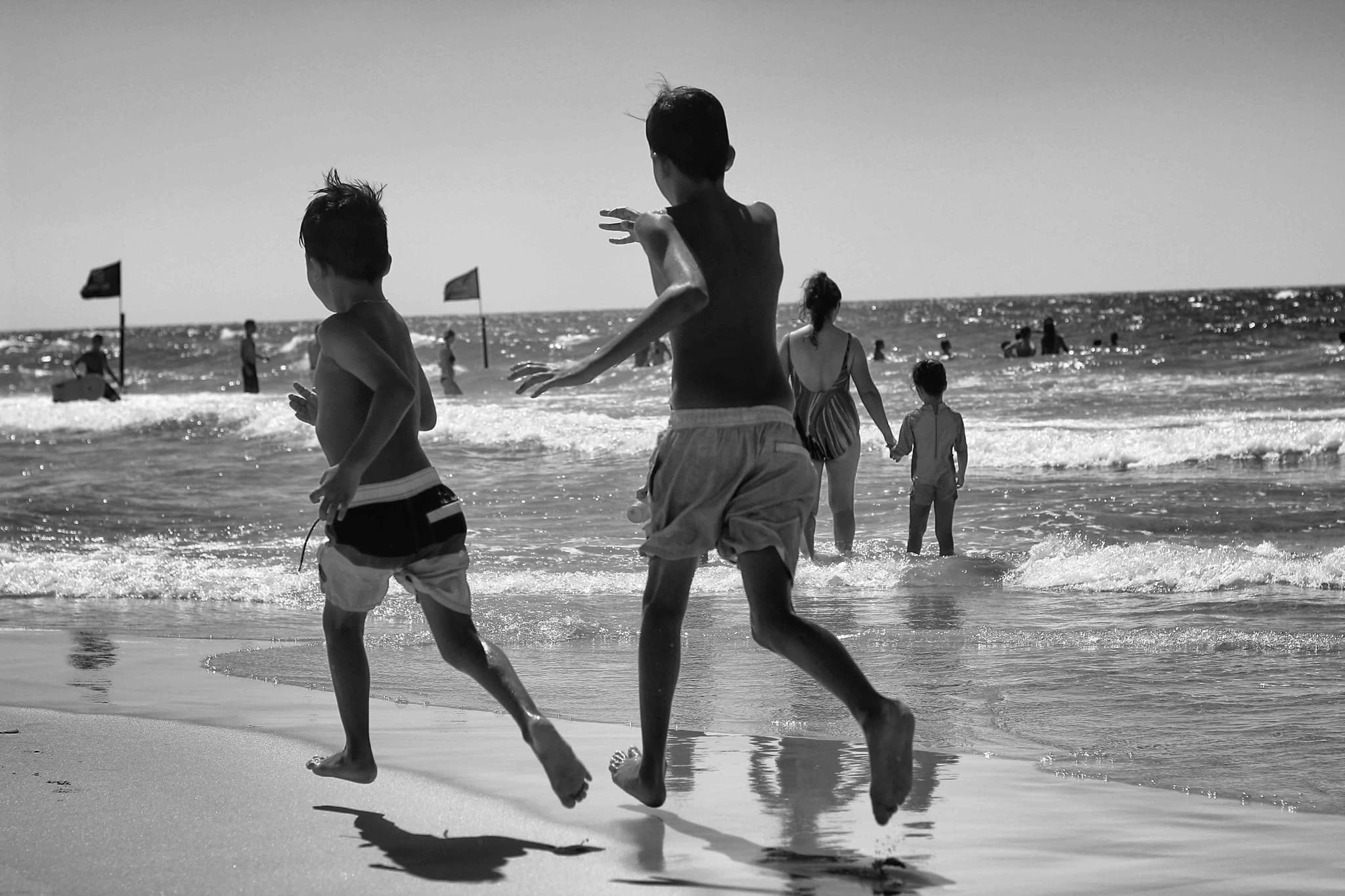 Golden light on the water surface