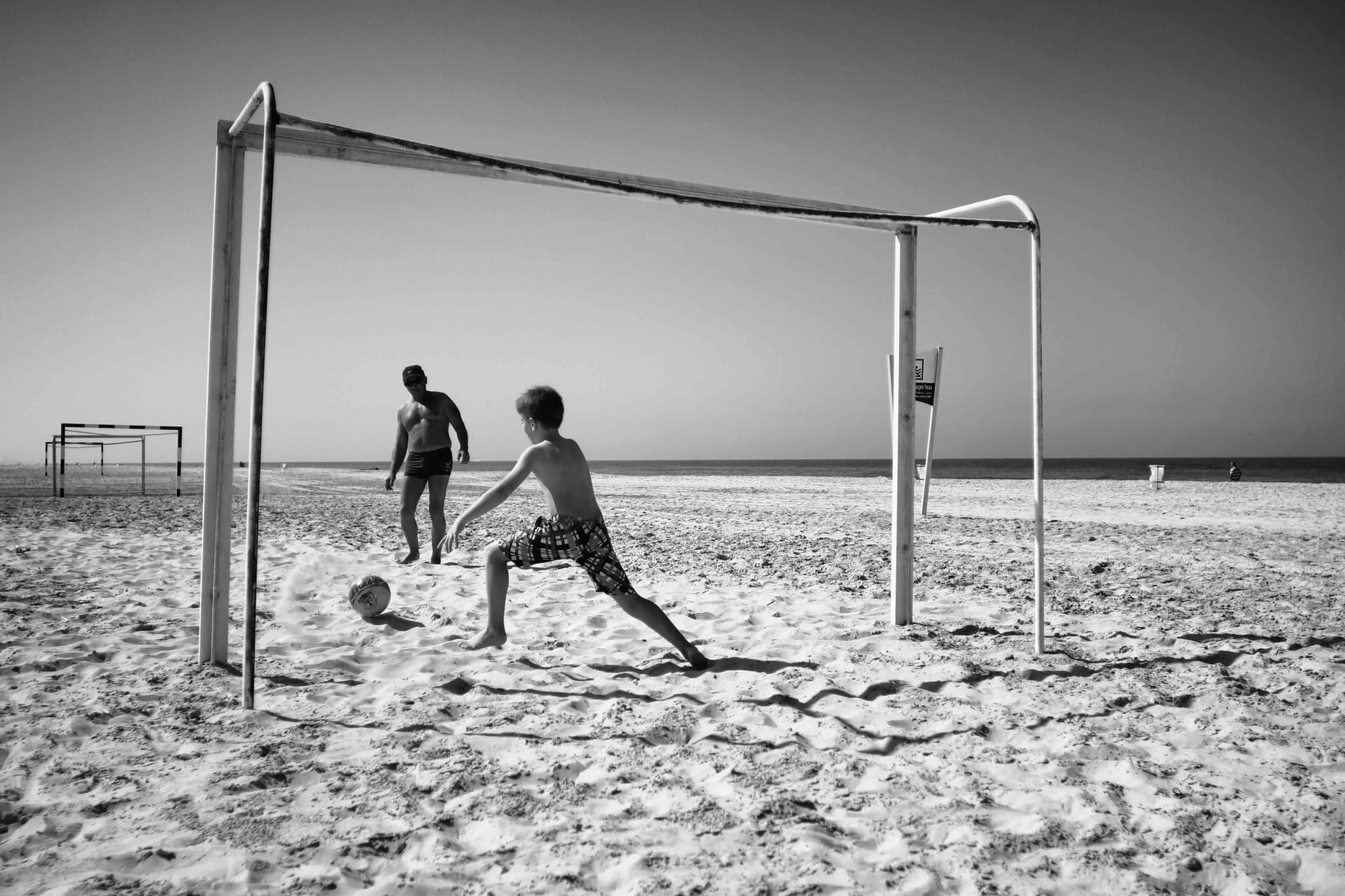Underwater view of light rays