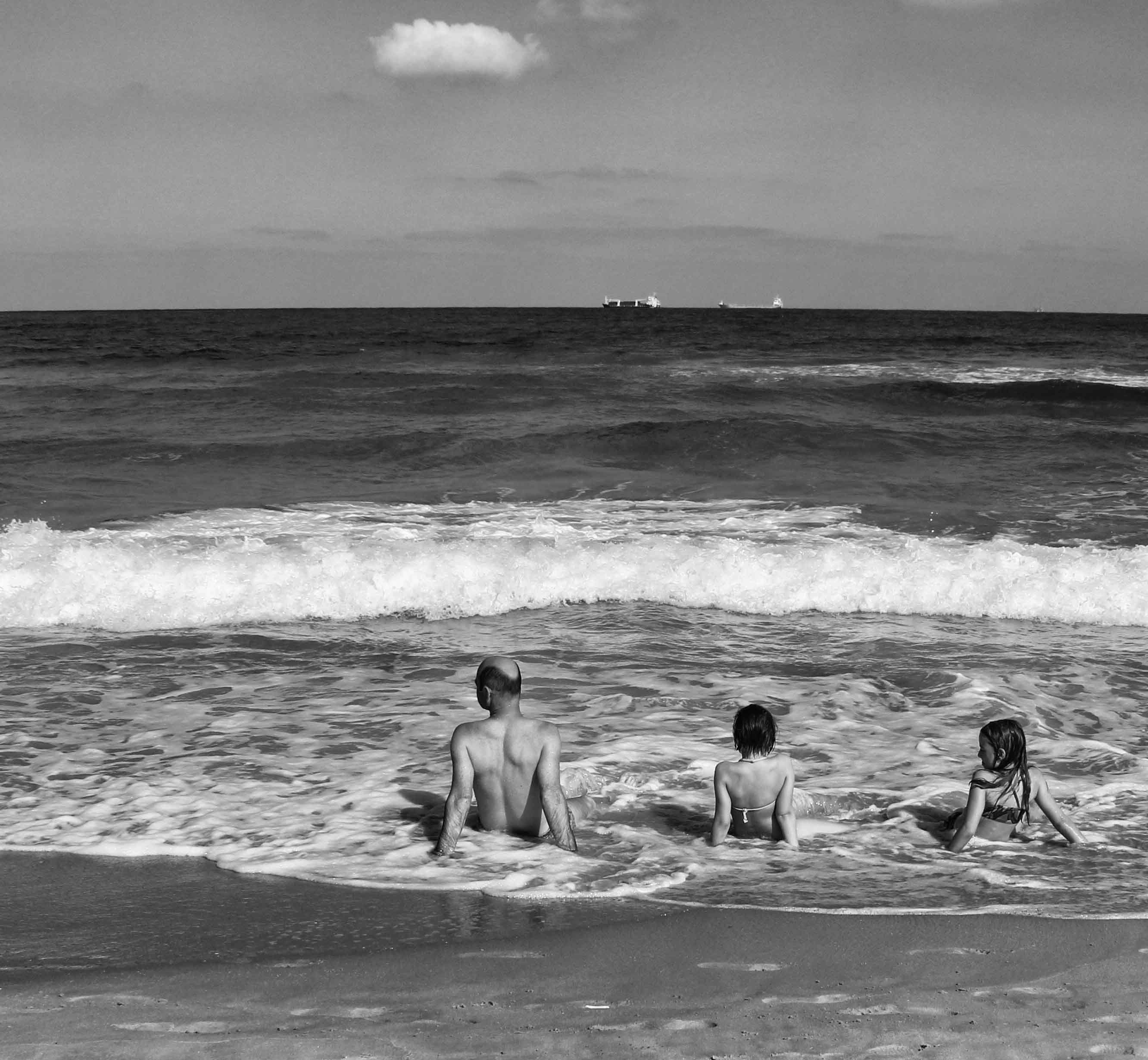 Stormy sea with dramatic cloud formations
