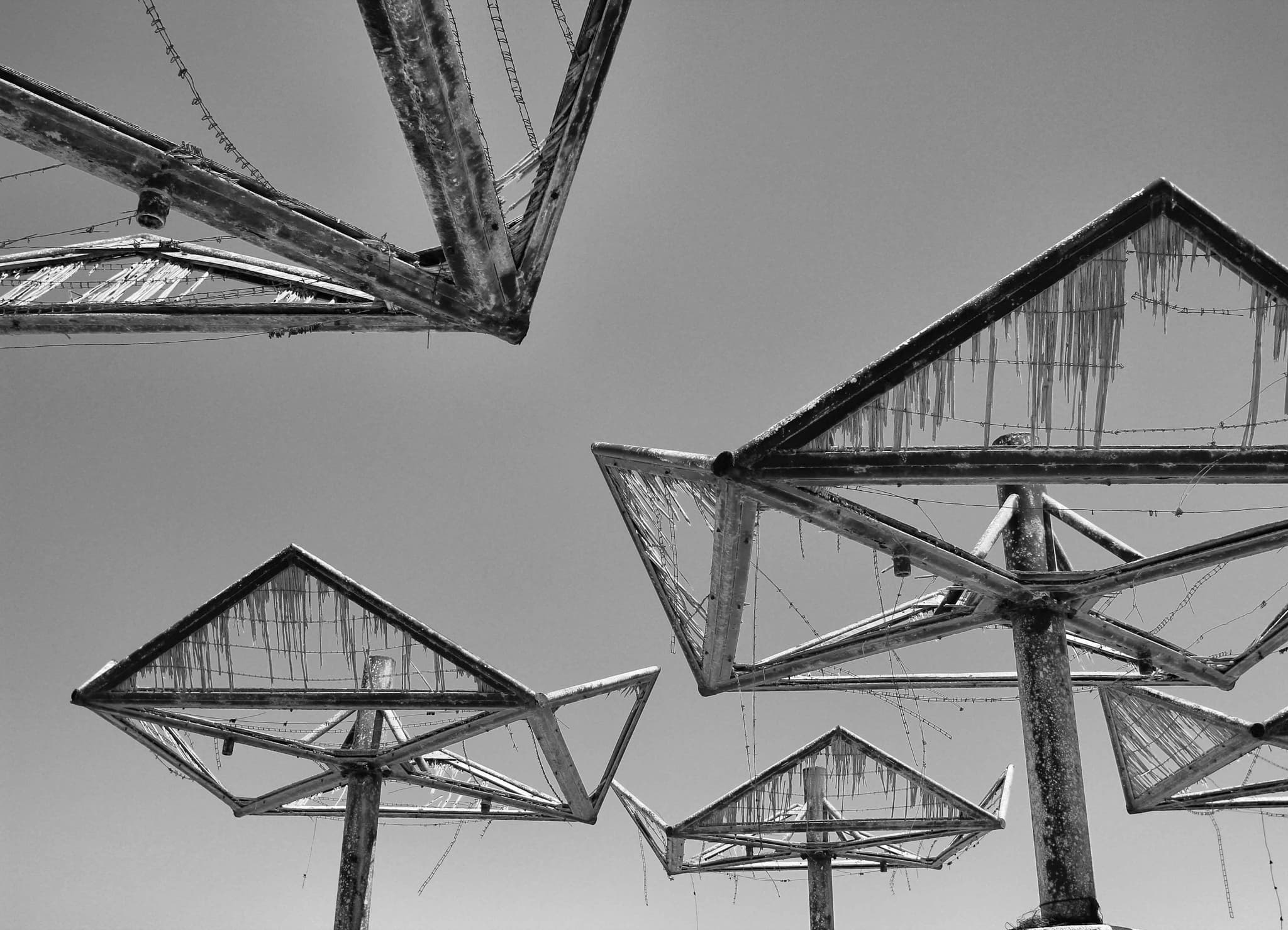Street scene with long exposure light trails
